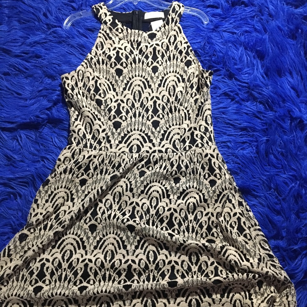 Black and cream dress
